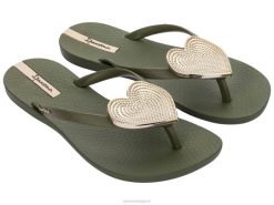 vrouwen maxi-hart Ipanema gouden kaki stip schoenen 2L4N207